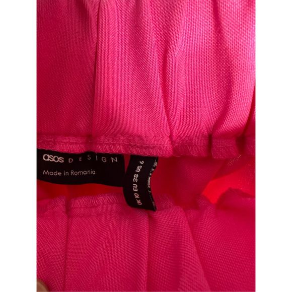 ASOS New Without Tag elastic waist side stripe pants in pink with stone stripe s - Picture 5 of 6